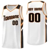 Custom White Black Orange Classic Tops Men/Boy Athletic Basketball Jersey