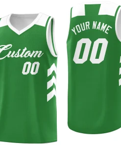 Custom Green White Classic Tops Mesh Sport Basketball Jersey