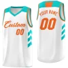 Custom White Orange Classic Tops Fashion Sportwear Basketball Jersey