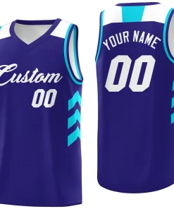 Custom Purple White Classic Tops Mesh Sport Basketball Jersey