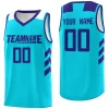 Custom Light Blue Purple Classic Tops Men Casual Basketball Jersey