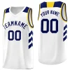 Custom White Navy-Yellow Classic Tops Fashion Sportwear Basketball Jersey