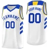Custom White Royal-Yellow Classic Tops Men/Boy Athletic Basketball Jersey