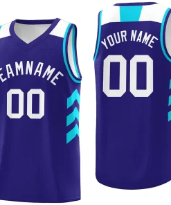 Custom Purple White Classic Tops Mesh Sport Basketball Jersey