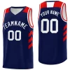 Custom Navy White-Red Classic Tops Fashion Sportwear Basketball Jersey