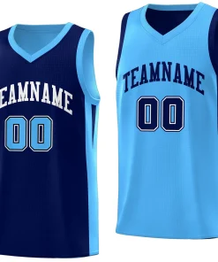 Custom Blue Navy Double Side Tops Basketball Jersey
