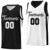 Custom Black White Double Side Tops Basketball Jersey