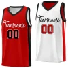 Custom Red White Double Side Tops Basketball Jersey