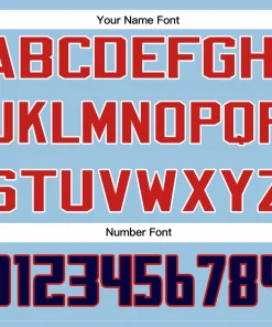Custom Light Blue Navy-Red American Flag Authentic Baseball Jersey