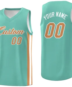 Custom Light Green Classic Tops Men/Boy Athletic Basketball Jersey