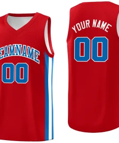 Custom Red Royal-White Classic Tops Athletic Casual Basketball Jersey
