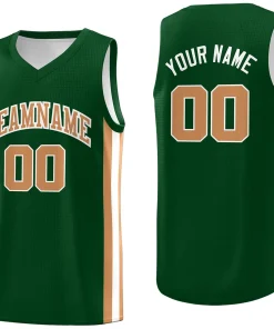 Custom Green Khaki Classic Tops Fashion Sportwear Basketball Jersey