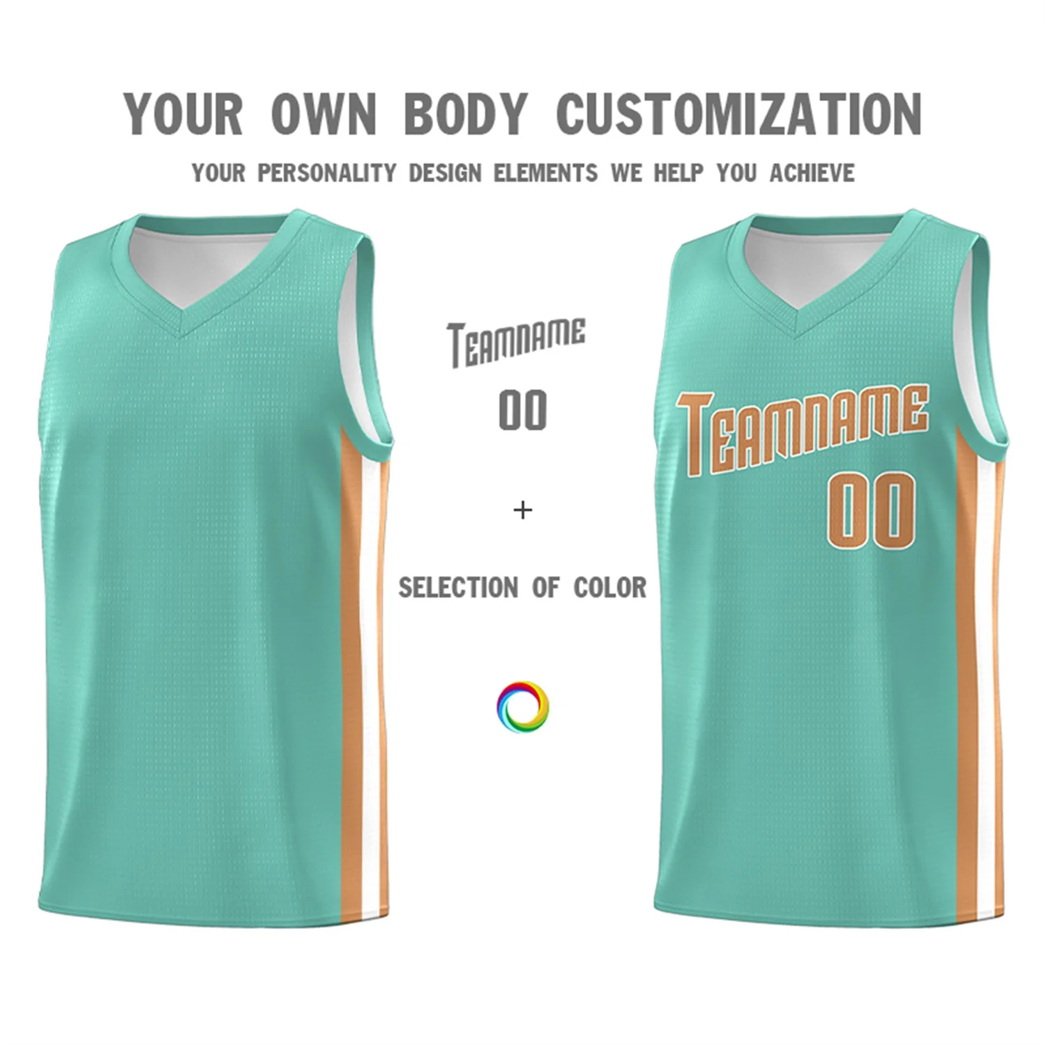 Custom Light Green Khaki Classic Tops Breathable Basketball Jersey - Image 3