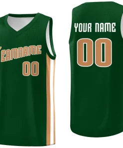 Custom Green Khaki Classic Tops Tank Top Basketball Jersey