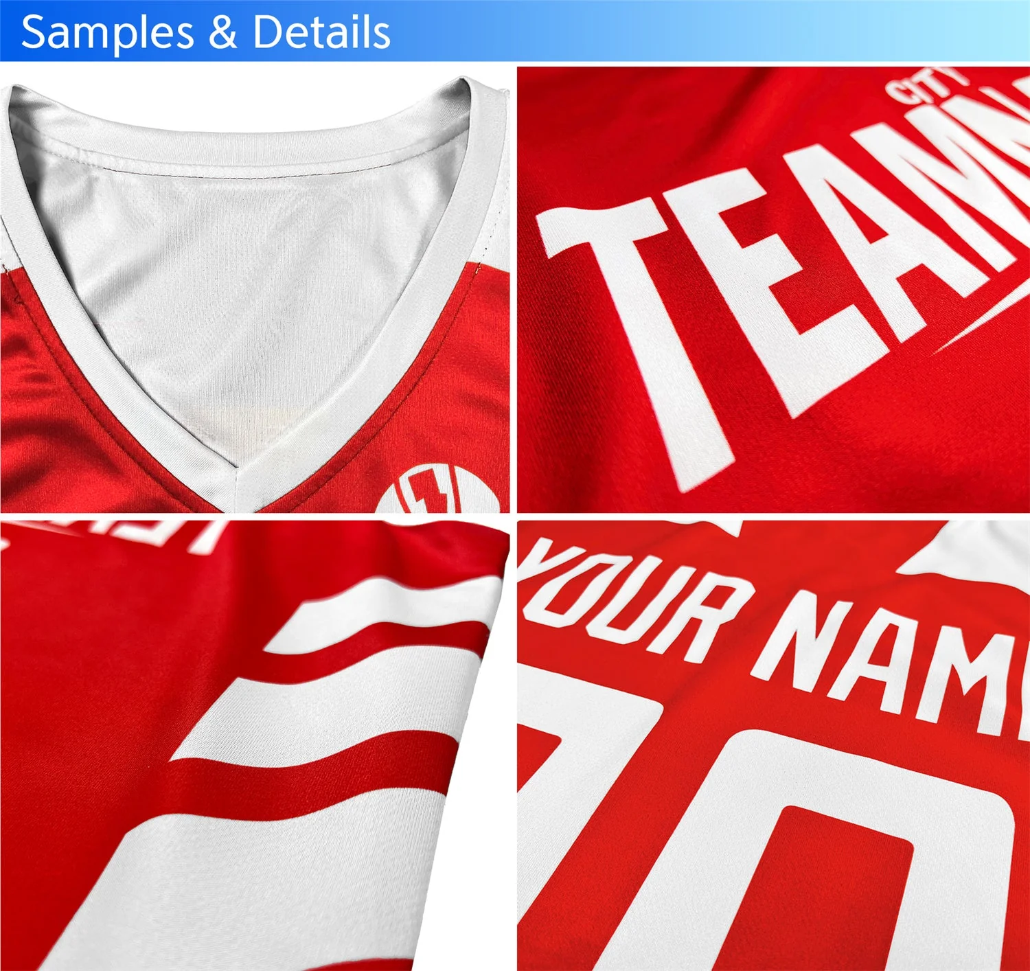 Custom Red White Double Side Tops Casual Basketball Jersey - Image 5