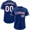 Custom Royal White-Red Classic Style Authentic Baseball Jersey