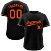 Custom Black Orange Classic Style Authentic Baseball Jersey