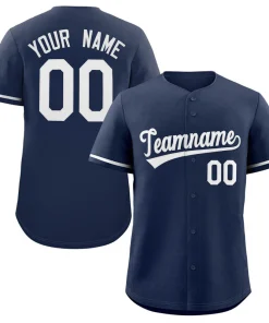 Custom White Navy Printing Game Training Shirt Baseball Shirt For Men Women Boys