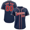 Custom Navy Red-White Classic Style Authentic Baseball Jersey