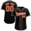 Custom Black Orange-White Classic Style Authentic Baseball Jersey