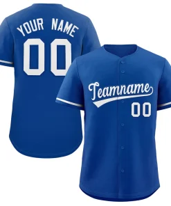 Custom Royal White Classic Style Authentic Baseball Jersey