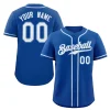 Custom Royal White-Light Blue Classic Style Authentic Baseball Jersey
