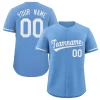 Custom Light Blue White Classic Style Authentic Baseball Jersey