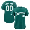 Custom Teal White Classic Style Authentic Baseball Jersey