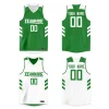 Custom Green White Double Side Tops Men Basketball Jersey