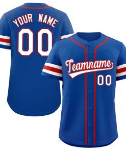 Custom Royal White-Red Classic Style Authentic Baseball Jersey