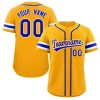 Custom Yellow Royal-White Classic Style Authentic Baseball Jersey