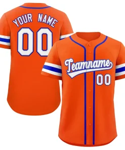 Custom Orange White-Royal Classic Style Authentic Baseball Jersey