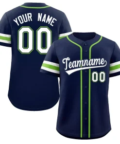 Custom Navy White Classic Style Authentic Baseball Jersey