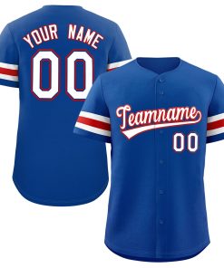 Custom Royal White-Red Classic Style Authentic Baseball Jersey