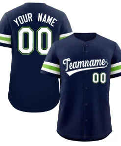 Custom Navy White Classic Style Authentic Baseball Jersey