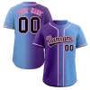 Custom Purple Black-Pink Gradient Fashion Authentic Baseball Jersey
