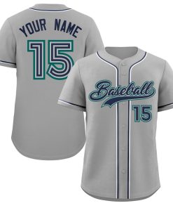 Custom Gray Classic Style Authentic Baseball Jersey