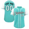 Custom Aqua Raglan Sleeves Authentic Baseball Jersey
