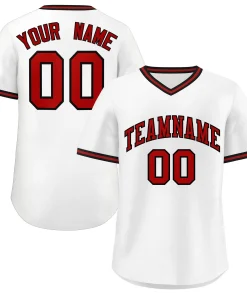 Custom White Black Classic Style Authentic Pullover Baseball Jersey