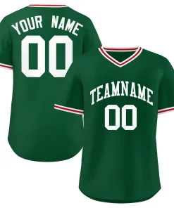 Custom Green Classic Style Authentic Pullover Baseball Jersey