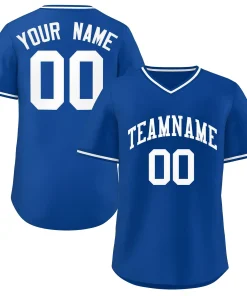Custom Royal White-Royal Classic Style Authentic Pullover Baseball Jersey
