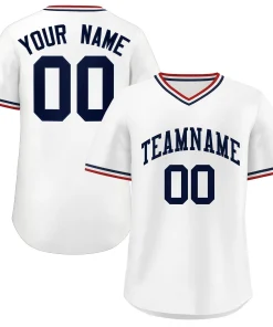 Custom White Classic Style Authentic Pullover Baseball Jersey