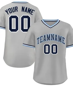 Custom Gray Royal Classic Style Authentic Pullover Baseball Jersey
