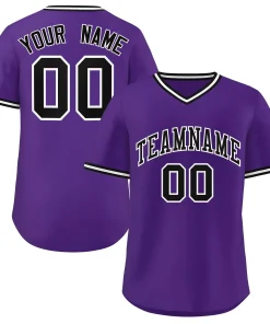 Custom Purple Classic Style Authentic Pullover Baseball Jersey