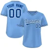 Custom Light Blue Royal-White Classic Style Outdoor Authentic Pullover Baseball Jersey
