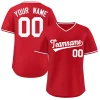 Custom Red Classic Style Outdoor Authentic Pullover Baseball Jersey