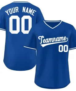 Custom Royal White-Royal Classic Style Outdoor Authentic Pullover Baseball Jersey
