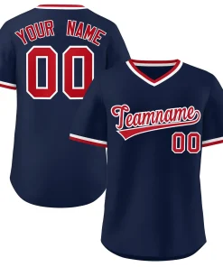 Custom Navy Classic Style Outdoor Authentic Pullover Baseball Jersey