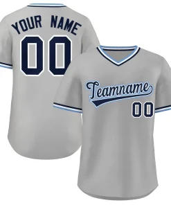 Custom Gray Royal Classic Style Outdoor Authentic Pullover Baseball Jersey