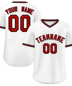 Custom White Black Classic Style Personalized Authentic Pullover Baseball Jersey